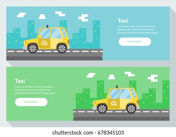 Taxi banner. Vector illustration.