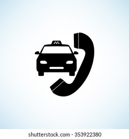 taxi  - black vector icon