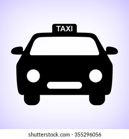 taxi  - black vector icon