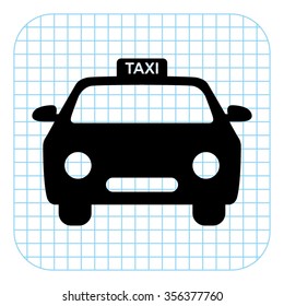 taxi - black  vector icon