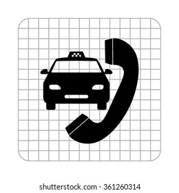 taxi  - black vector icon