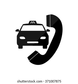 taxi -  black vector icon