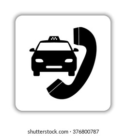 taxi  - black vector icon