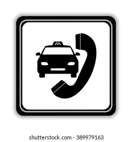 taxi -  black vector icon