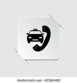 taxi  - black vector icon