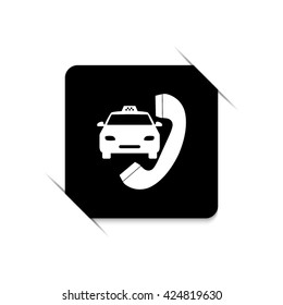taxi  - black vector icon