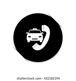 taxi -  black vector icon