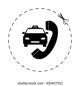 taxi  - black vector icon