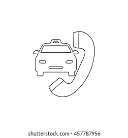 taxi  - black vector icon