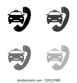 taxi -  black vector icon