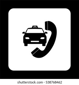 taxi -  black vector icon