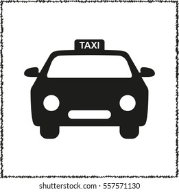 taxi -  black vector icon