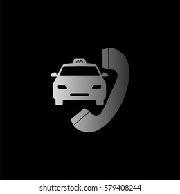 taxi - black  vector icon