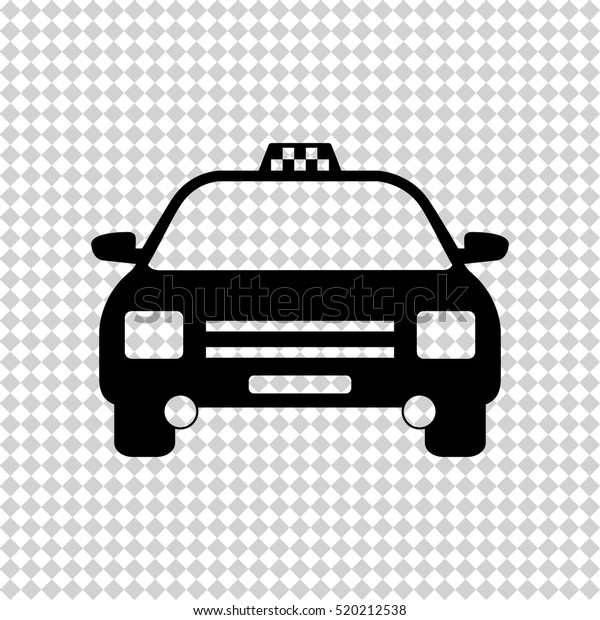 Taxi - black  vector\
icon