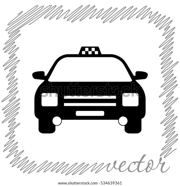 Taxi  black  vector
icon