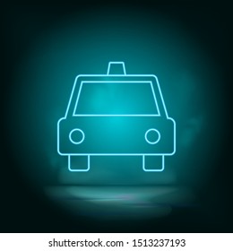 Taxi blue neon vector icon. Simple element illustration from map and navigation concept. Taxi blue neon vector icon. Real estate concept vector illustration.