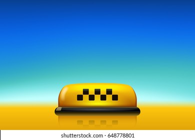 taxi with blue sky