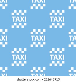 Taxi blue with white seamless pattern for web design. Vector symbol