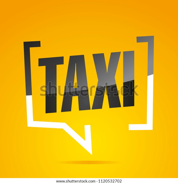 Taxi in\
brackets speech black yellow banner\
icon