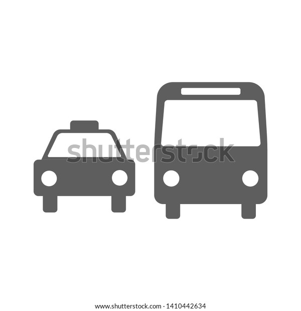 Taxi and bus icons\
symbols