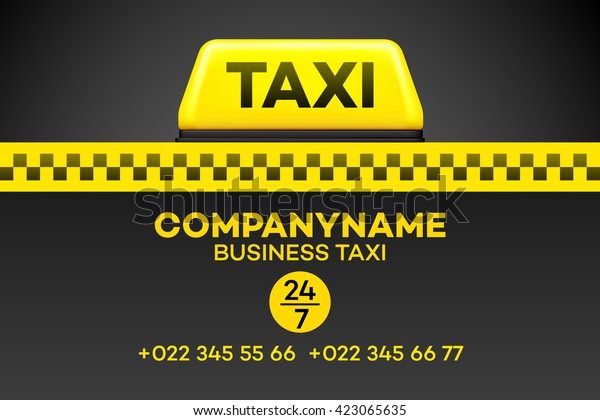 Taxi\
business card or flyer. Vector illustration\
EPS10