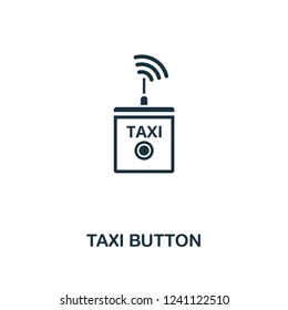 Taxi Button icon. Premium style design from public transport collection. UX and UI. Pixel perfect taxi button icon for web design, apps, software, printing usage.