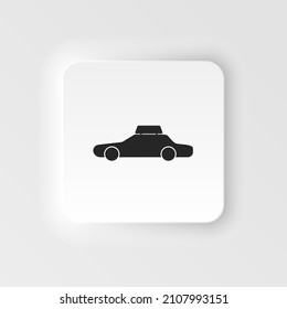 Taxi cab. bilboard neumorphic style vector icon. Template for a banner or bilboard neumorphic style vector icon Taxi service. Vector illustration in flat style.