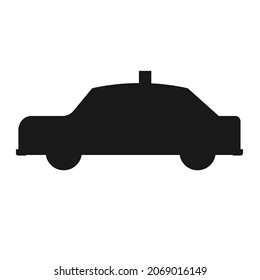 Taxi Cab Black Flat Icon