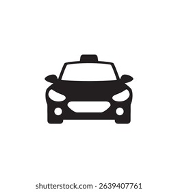 Taxi cab car icon isolated on white background.