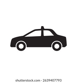 Taxi cab car icon isolated on white background.