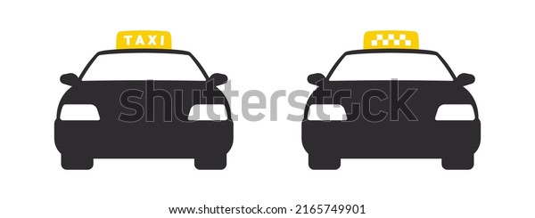 Taxi cab. Taxi car. Taxi service\
elements icons. Round the clock service. Vector\
icons