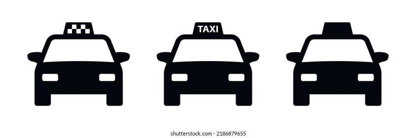 Taxi cab car taxicab vector icon