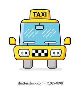 Taxi cab front view