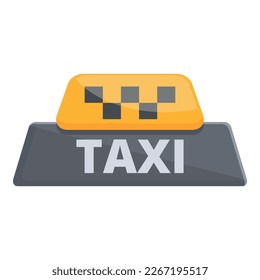 Vector de dibujos animados de iconos de taxi. Servicio de coches. Orden del controlador