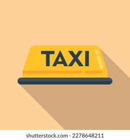 Taxi cab icon flat vector. Airport flight. Travel plane