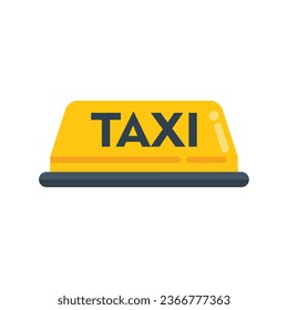 Vector plano de icono de taxi. Vuelo al aeropuerto. Avión de viaje aislado