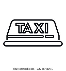 Taxi cab icon outline vector. Airport flight. Travel plane