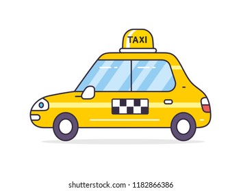 Taxi cab isolated