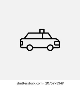 Taxi, icono de línea de taxi, vector, ilustración, plantilla de logotipo. Idóneo para muchos fines.