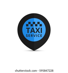 Taxi, cab logo, design. Taxi point graphic icon. Vector illustration.