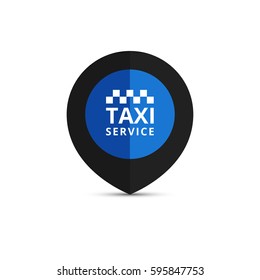 Taxi, cab logo, design. Taxi point graphic icon. Vector illustration.