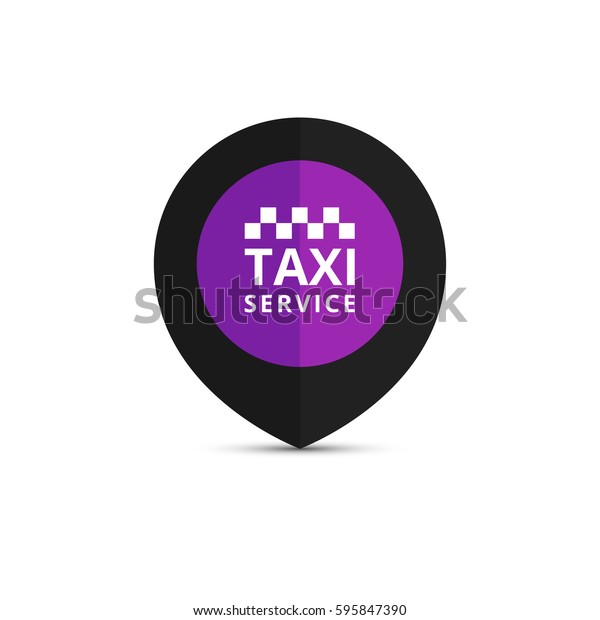 Taxi, cab logo, design. Taxi point graphic
icon. Vector
illustration.