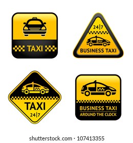 Taxi cab set labels