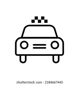 Taxi, cab simple icon vector. Flat design.ai