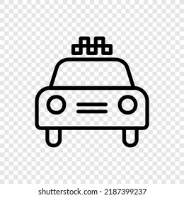 Taxi, taxi simple vector de icono. Diseño plano. cuadrícula transparente.ai