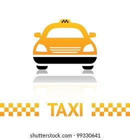 Taxi cab symbol on white background