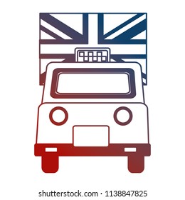 taxi cab transport england flag
