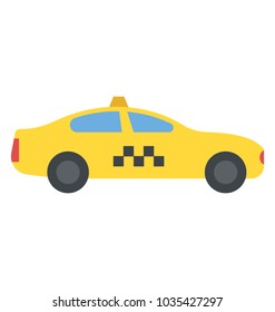 A taxi cab, transportation flat icon