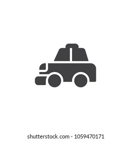 Taxi cab vector icon. filled flat sign for mobile concept and web design. Transportation simple solid icon. Symbol, logo illustration. Pixel perfect vector graphics