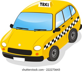 Taxi cab vector illustration cartoon.